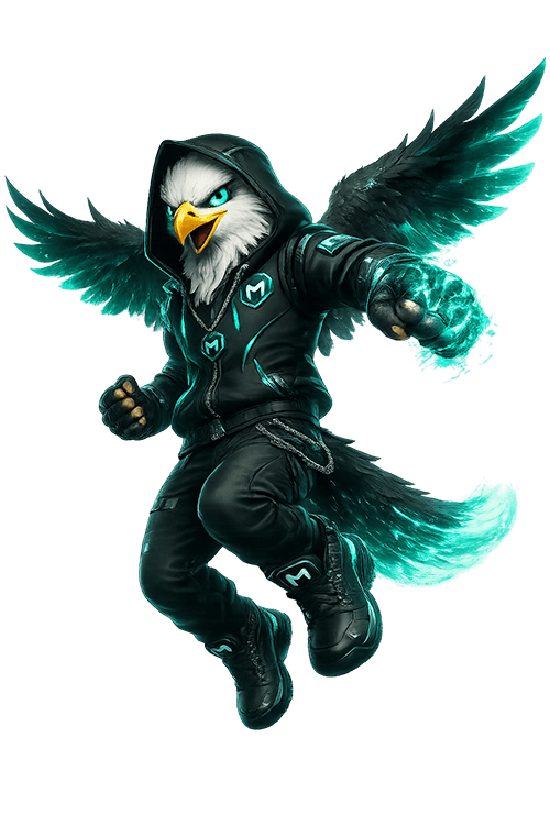 Maczo eagle partner mascot